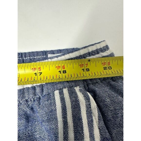 Old Navy Women’s Linen Blend Blue/White Striped Wide Leg" Pants Size XL - Picture 11 of 15